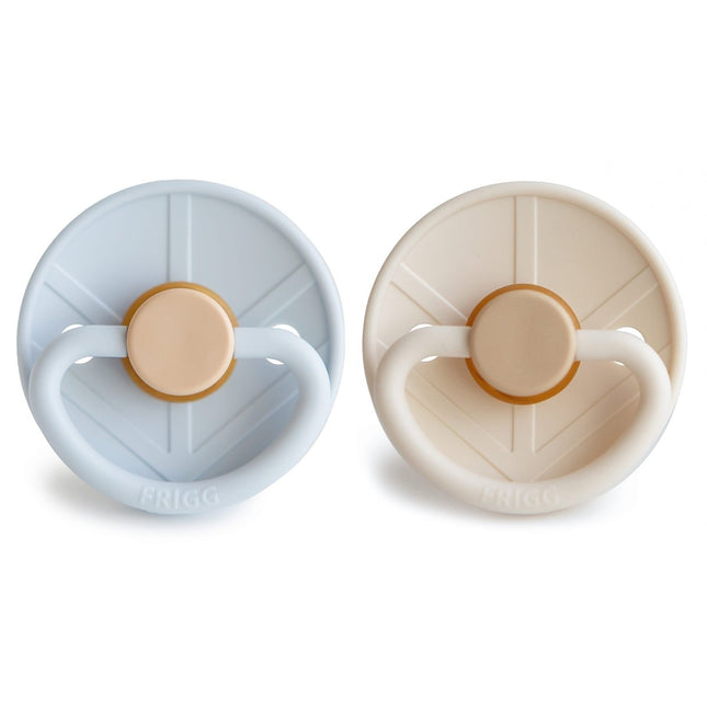 Frigg Speen Maat 2 Little Viking Powder Blue/Cream Latex 2St - Frigg - Babywinkel - 5715239026213