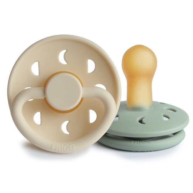 Frigg Speen Maat 2 Moon Cream/Sage Latex 2 - Pack - Frigg - Babywinkel - 5715239624211