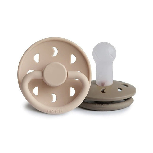 Frigg Speen Maat 2 Moon Croissant/Portobello Silicone 2 - Pack - Frigg - Babywinkel - 5715239012056