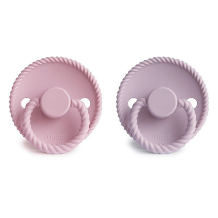 Frigg Speen Maat 2 Rope Baby Pink/Soft Lilac Silicone 2 - Pack - Frigg - Babywinkel - 5715239021850
