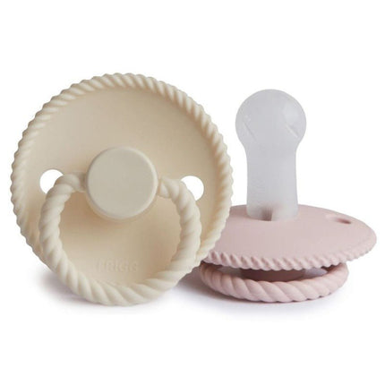 Frigg Speen Maat 2 Rope Blush/Cream Silicone 2 - Pack - Frigg - Babywinkel - 5715239011752