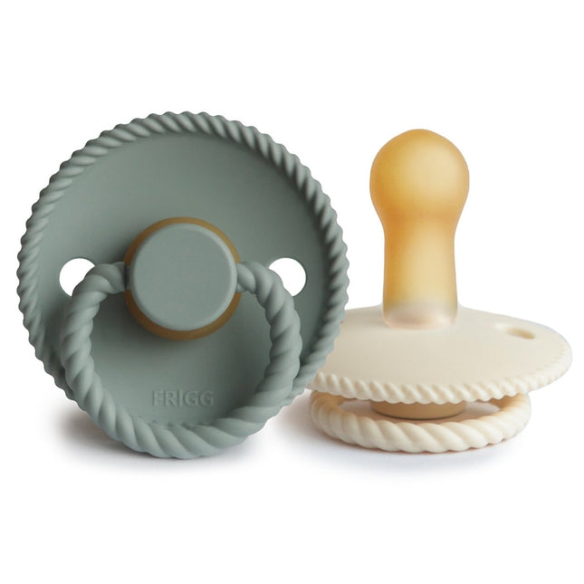 Frigg Speen Maat 2 Rope Cream/Sage Latex 2 - Pack - Frigg - Babywinkel - 5715239524214
