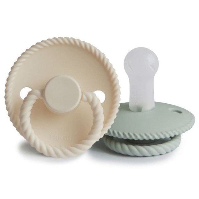 Frigg Speen Maat 2 Rope Cream/Sage Silicone 2 - Pack - Frigg - Babywinkel - 5715239011769