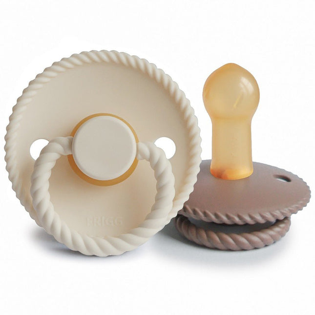 Frigg Speen Maat 2 Rope Cream/Sepia Latex 2 - Pack - Frigg - Babywinkel - 5715239021911