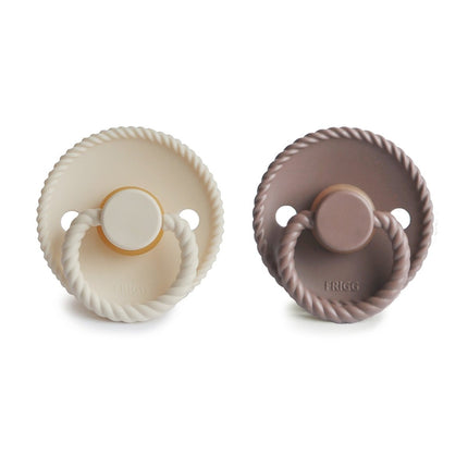 Frigg Speen Maat 2 Rope Cream/Sepia Latex 2 - Pack - Frigg - Babywinkel - 5715239021911