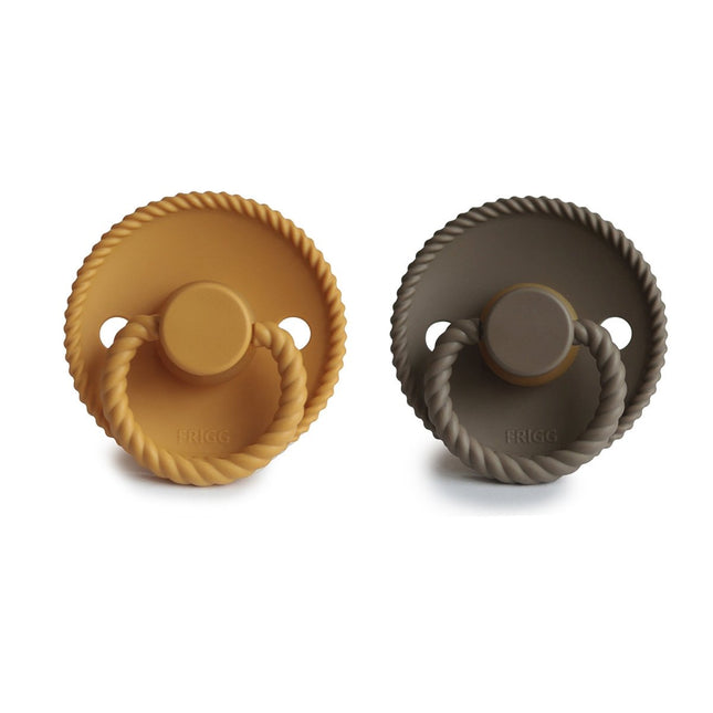 Frigg Speen Maat 2 Rope H.Gold/Portobello Latex 2 - Pack - Frigg - Babywinkel - 5715239524948