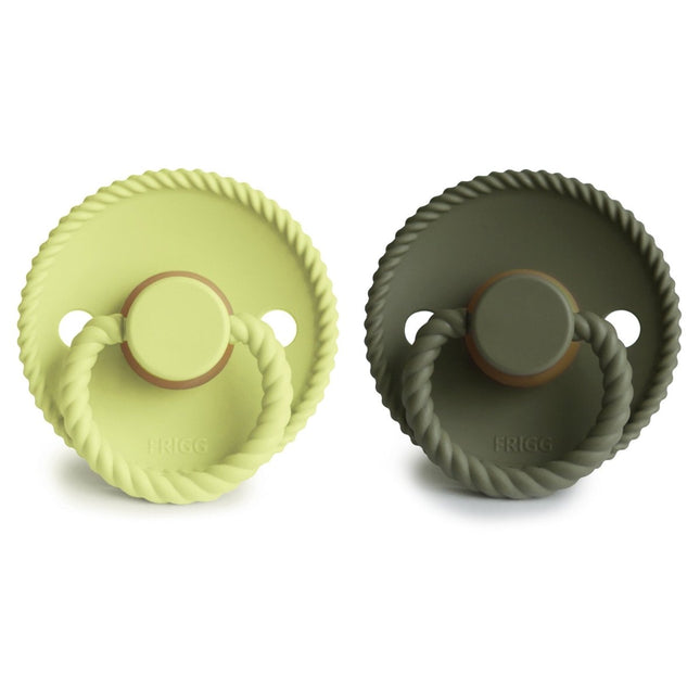 Frigg Speen Maat 2 Rope Matcha/Olive Latex 2 - Pack - Frigg - Babywinkel - 5715239026794