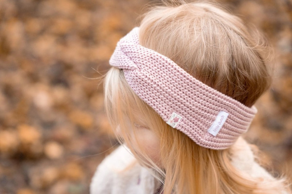 Little Dutch Baby Haarbandje Gebreid Velvet Rose koop je bij Babywinkel