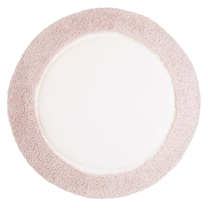 Hoeslaken boxmatras Snow oud roze - Ø90 cm - Babywinkel - 8721052104547