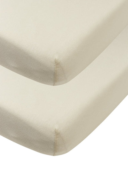Hoeslaken co - sleeper 2 - pack jersey Uni - soft sand - 50x90cm - Babywinkel - 4054703502220
