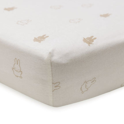 Hoeslaken Jersey 40/50x80/90cm Happy Miffy - Nougat - Babywinkel - 8717329378902