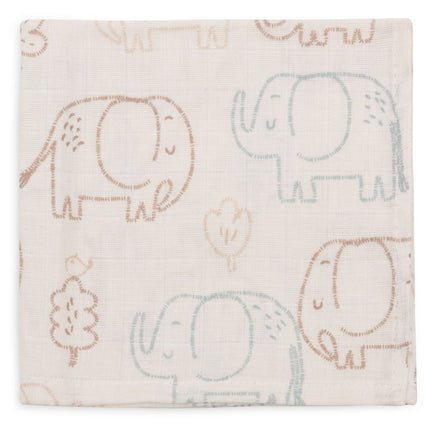 Hydrofiel Monddoekje 31x31cm - Elephant Tales - 3 Stuks - Babywinkel - 8717329400658