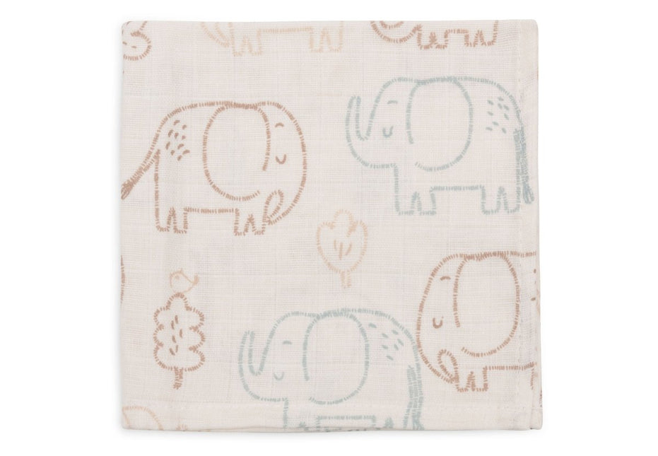 Hydrofiel Monddoekje 31x31cm - Elephant Tales - 3 Stuks - Babywinkel - 8717329400658