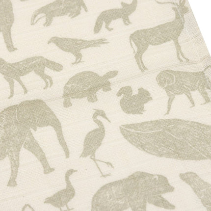 Hydrofiel Monddoekje Animals - Olive Green - 3 Stuks - Babywinkel - 8717329377097