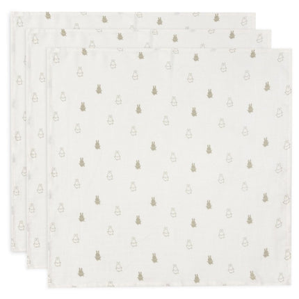 Hydrofiele Doek Small 70x70cm Happy Miffy - Olive Green - 3 Stuks - Babywinkel - 8717329378964
