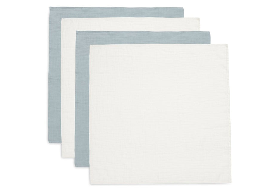 Jollein Hydrofiele Doek 70X70Cm - Sea Green/Ivory - 4 Stuks koop je bij Babywinkel
