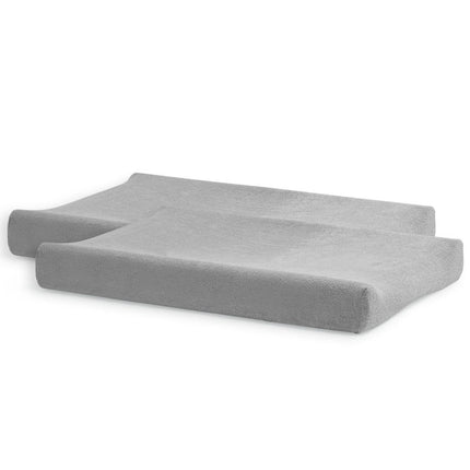 Jollein Aankleedkussenhoes Badstof Soft Grey 50x70m 2st - Jollein - Babywinkel - 8717329351301