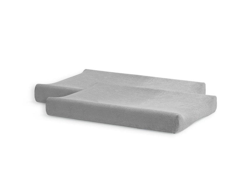 Jollein Aankleedkussenhoes Badstof Soft Grey 50x70m 2st - Jollein - Babywinkel - 8717329351301