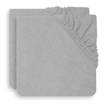 Jollein Aankleedkussenhoes Badstof Soft Grey 50x70m 2st - Jollein - Babywinkel - 8717329351301