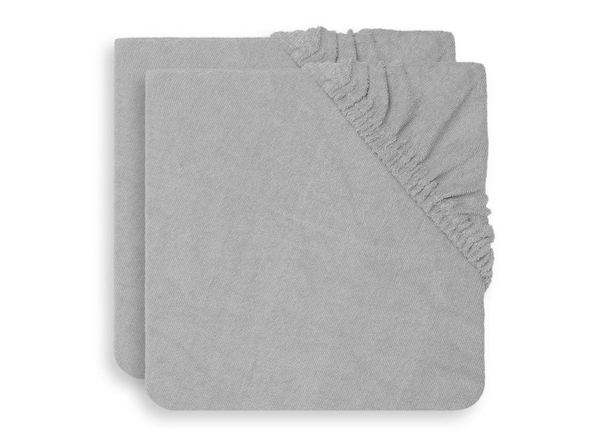Jollein Aankleedkussenhoes Badstof Soft Grey 50x70m 2st - Jollein - Babywinkel - 8717329351301