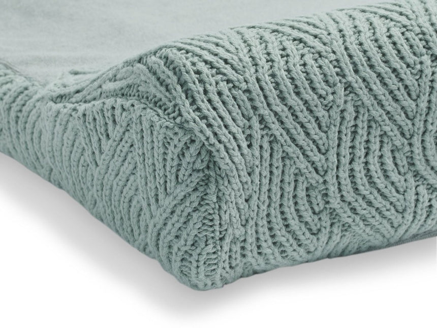 Jollein Aankleedkussenhoes River Knit Ash Green 50x70cm koop je bij Babywinkel