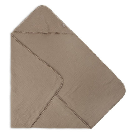 Jollein Badcape Baby Embroidery Biscuit 75x75cm - Jollein - Babywinkel - 8717329366725