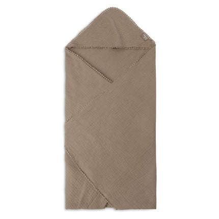 Jollein Badcape Baby Embroidery Biscuit 75x75cm - Jollein - Babywinkel - 8717329366725
