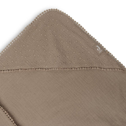 Jollein Badcape Baby Embroidery Biscuit 75x75cm - Jollein - Babywinkel - 8717329366725
