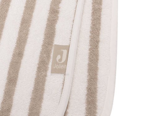 Jollein Badponcho Gestreept Terry Olive Green koop je bij Babywinkel