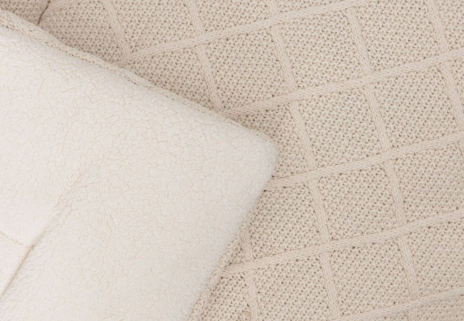 Jollein Boxkleed Check Knit Oatmeal 75 X 95 Cm koop je bij Babywinkel