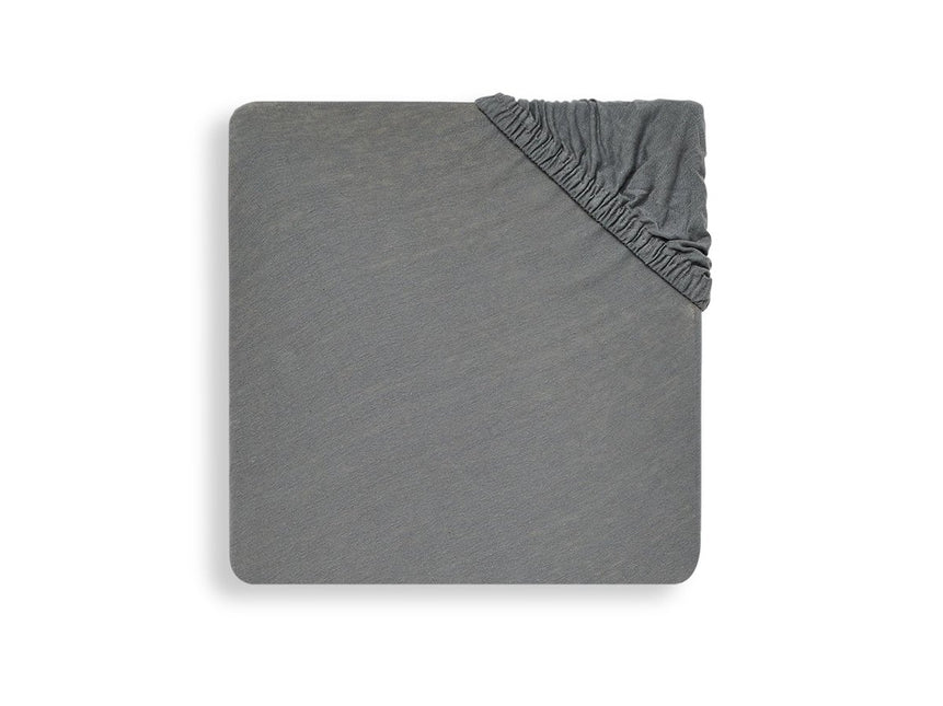Jollein Hoeslaken Jersey Storm Grey 60x120cm - Jollein - Babywinkel - 8717329359109