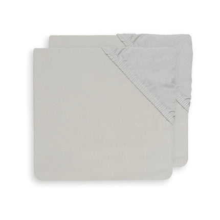 Jollein Hoeslaken Katoen Soft Grey 40x80cm - Babywinkel - 8717329355507