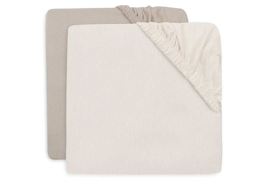 Jollein Hoeslaken Ledikant Oatmeal/Sand 60X120Cm 2St koop je bij Babywinkel