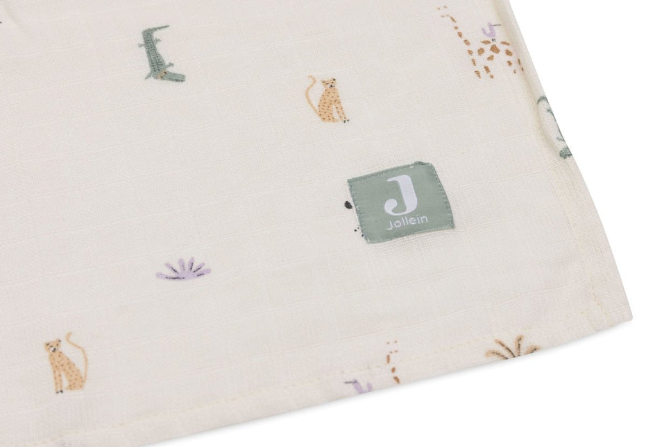 Jollein Hydrofiele Doek Jungle Jambo 115 X 115 Cm 2St - Jollein - Babywinkel - 8717329387928
