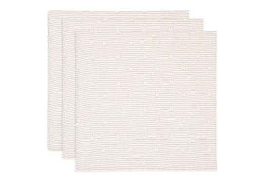 Jollein Hydrofiele Doek Miffy Stripe Biscuit 70cm 3St - Jollein - Babywinkel - 8717329381063