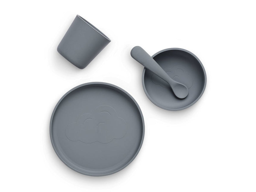 Jollein Kinder Servies Siliconen Storm Grey - Jollein - Babywinkel - 8717329361058