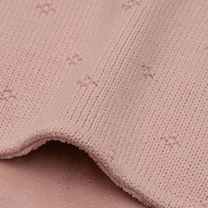 Jollein Ledikantdeken Cosy Knit Wild Rose/Velvet 100 X 150 Cm - Jollein - Babywinkel - 8717329386655