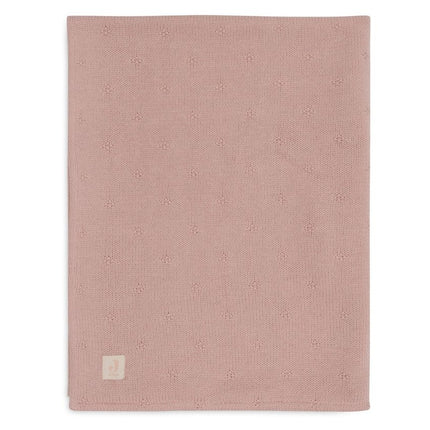 Jollein Ledikantdeken Cosy Knit Wild Rose/Velvet 100 X 150 Cm - Jollein - Babywinkel - 8717329386655