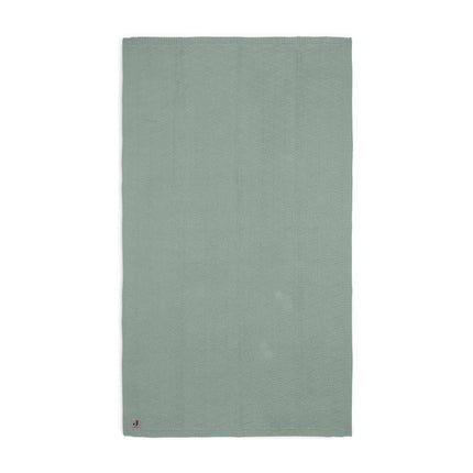 Jollein Ledikantdeken River Knit Ash Green 100x150cm koop je bij Babywinkel