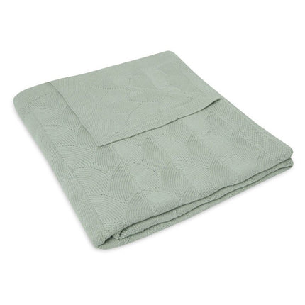 Jollein Ledikantdeken Shell Knit Sea Foam 100x150cm - Jollein - Babywinkel - 8717329373655