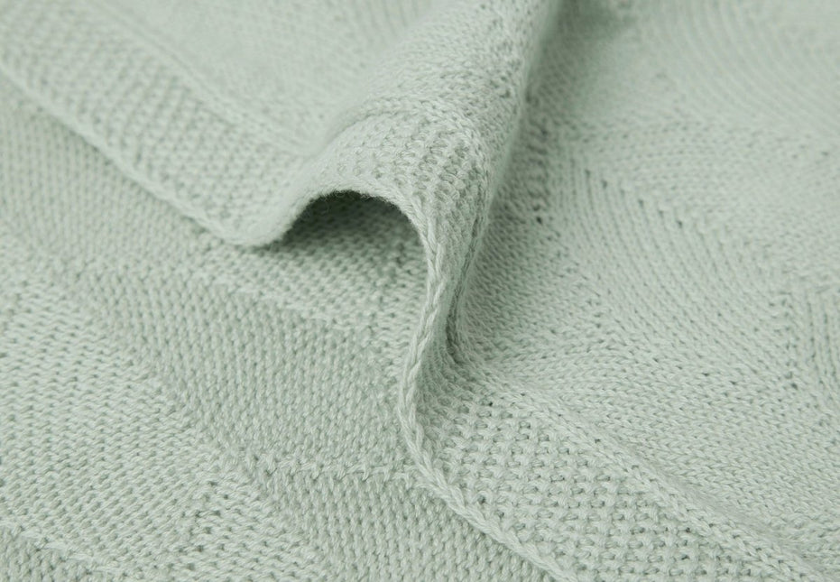 Jollein Ledikantdeken Shell Knit Sea Foam 100x150cm - Jollein - Babywinkel - 8717329373655
