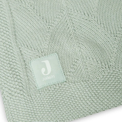 Jollein Ledikantdeken Shell Knit Sea Foam 100x150cm - Jollein - Babywinkel - 8717329373655