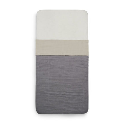 Jollein Ledikantlaken Wrinkled Cotton Nougat 120x150cm - Jollein - Babywinkel - 8717329364349