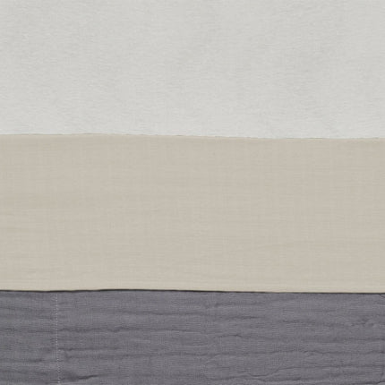 Jollein Ledikantlaken Wrinkled Cotton Nougat 120x150cm - Jollein - Babywinkel - 8717329364349