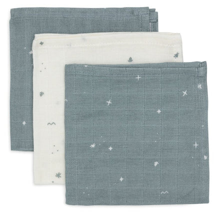 Jollein Monddoekje Twinkling Sea Green 31 X 31 Cm 3St - Jollein - Babywinkel - 8717329388192