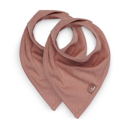 Jollein Slabbetje Bandana Stripe Rosewood 2st - Jollein - Babywinkel - 8717329362734