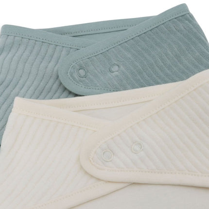 Jollein Slabbetje Bandana Velvet Sea Green/Ivory 2St - Jollein - Babywinkel - 8717329384736