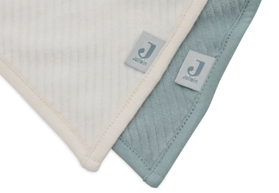 Jollein Slabbetje Bandana Velvet Sea Green/Ivory 2St koop je bij Babywinkel