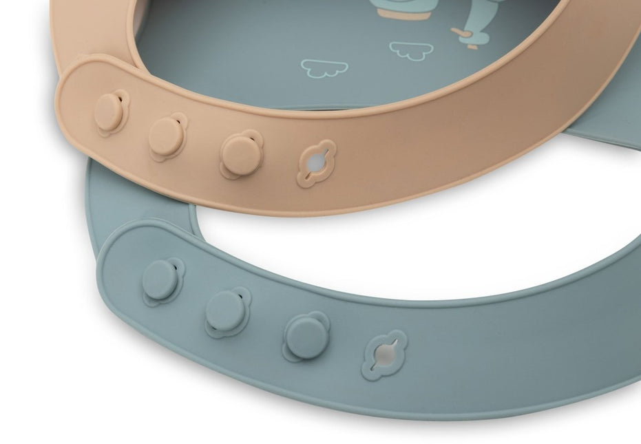 Jollein Slabbetje On The Go - 2 Stuks - Babywinkel - 029 - 007 - 68075