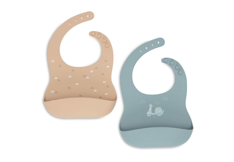 Jollein Slabbetje On The Go - 2 Stuks - Babywinkel - 029 - 007 - 68075